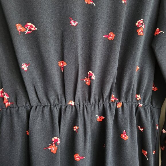 Joe Fresh Navy Floral Dress - Size L - Picture 2 of 4